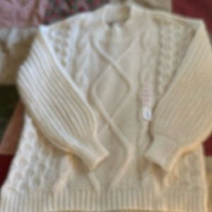 Women’s white sweater by SO. NWOT. Never worn